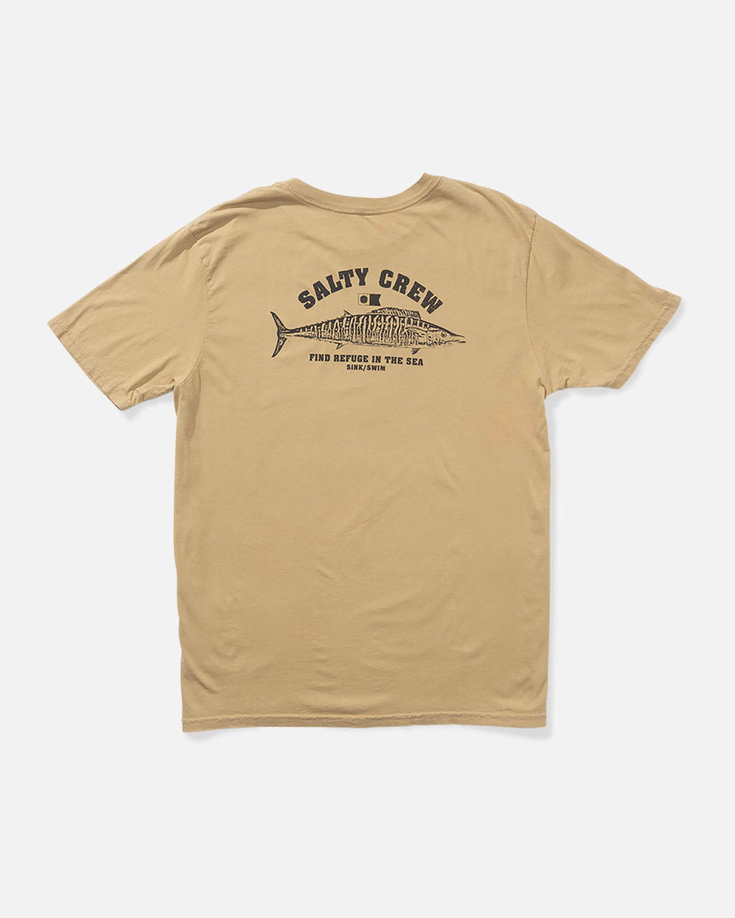 Salty crew T-SHIRTS S/S Wahoo Stamp Vintage Ss - Khaki in Khaki