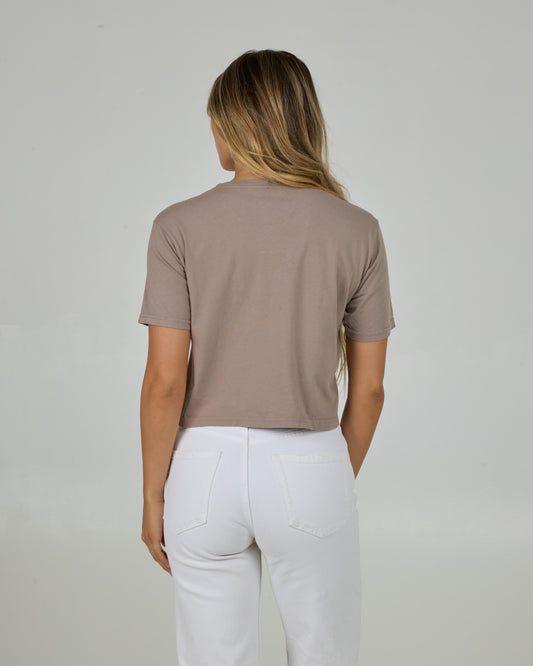 Even Keel Crop Tee - Taupe