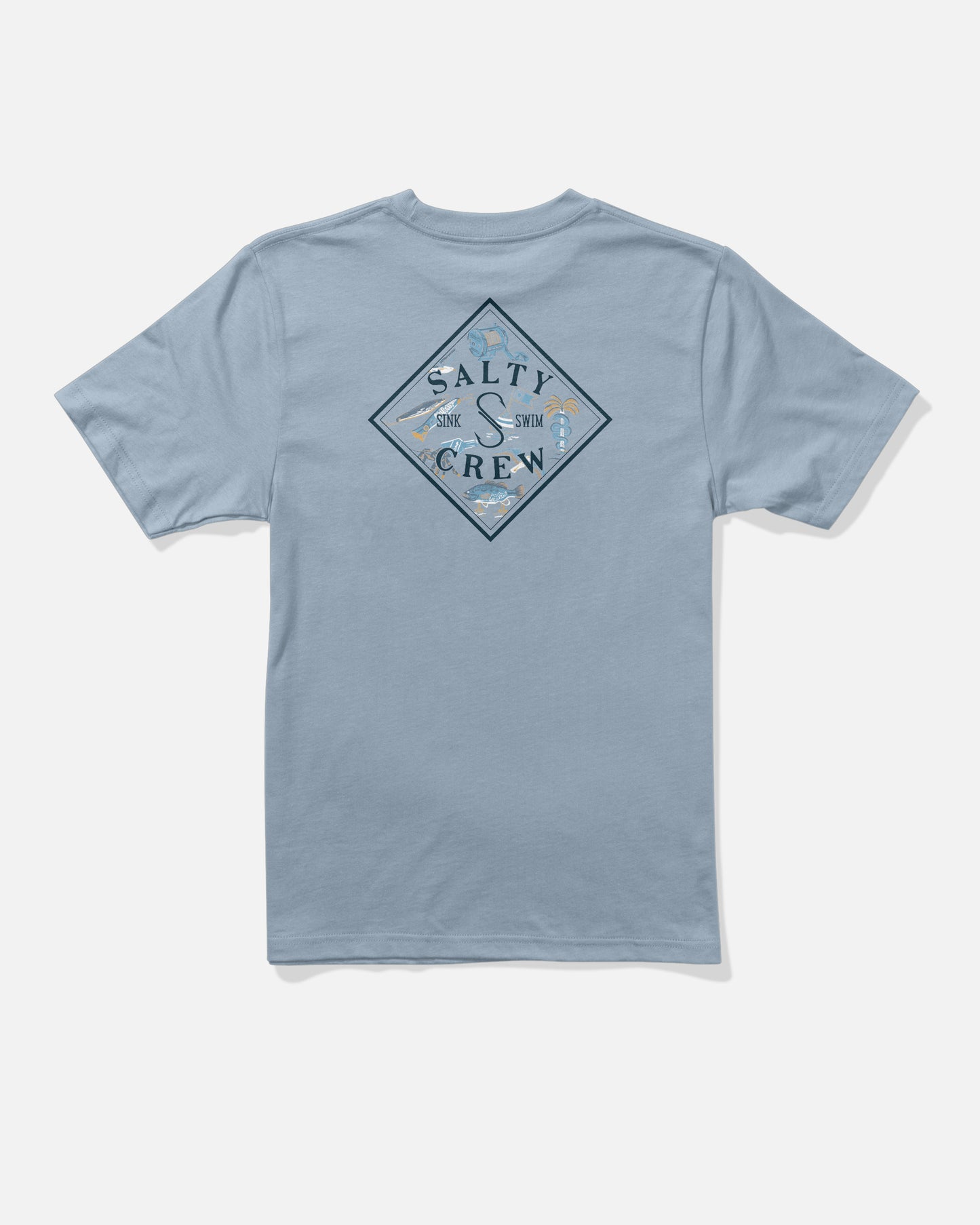 Tippet Fill  Ss Tee  Kids - Blue Fog