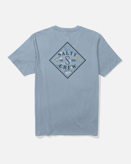 Tippet Fill Ss Tee - Blue Fog