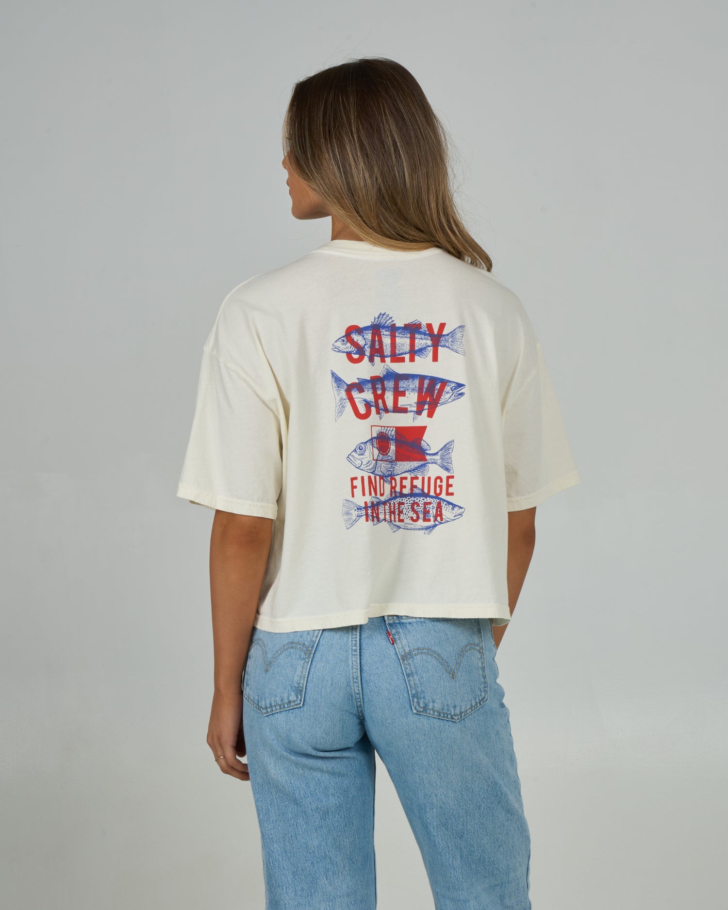 Fish Finder Skimmer Tee - Off White