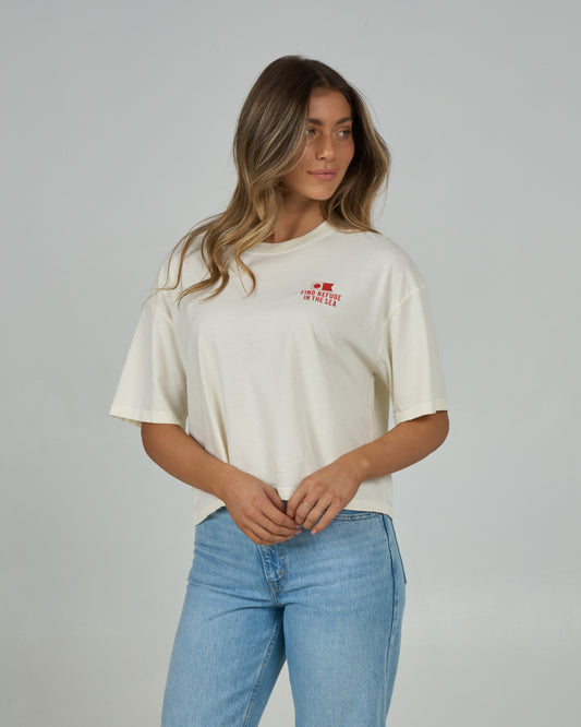 Fish Finder Skimmer Tee - Off White
