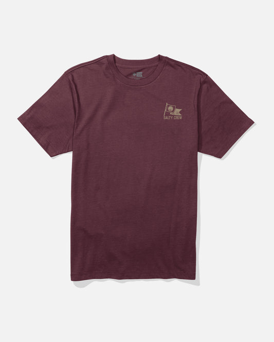 Flag Day Ss Tee - Burgundy