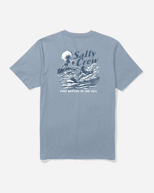 Surf Camp Ss Tee - Blue Fog