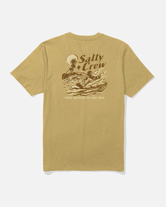 Surf Camp Ss Tee - Mineral Yellow