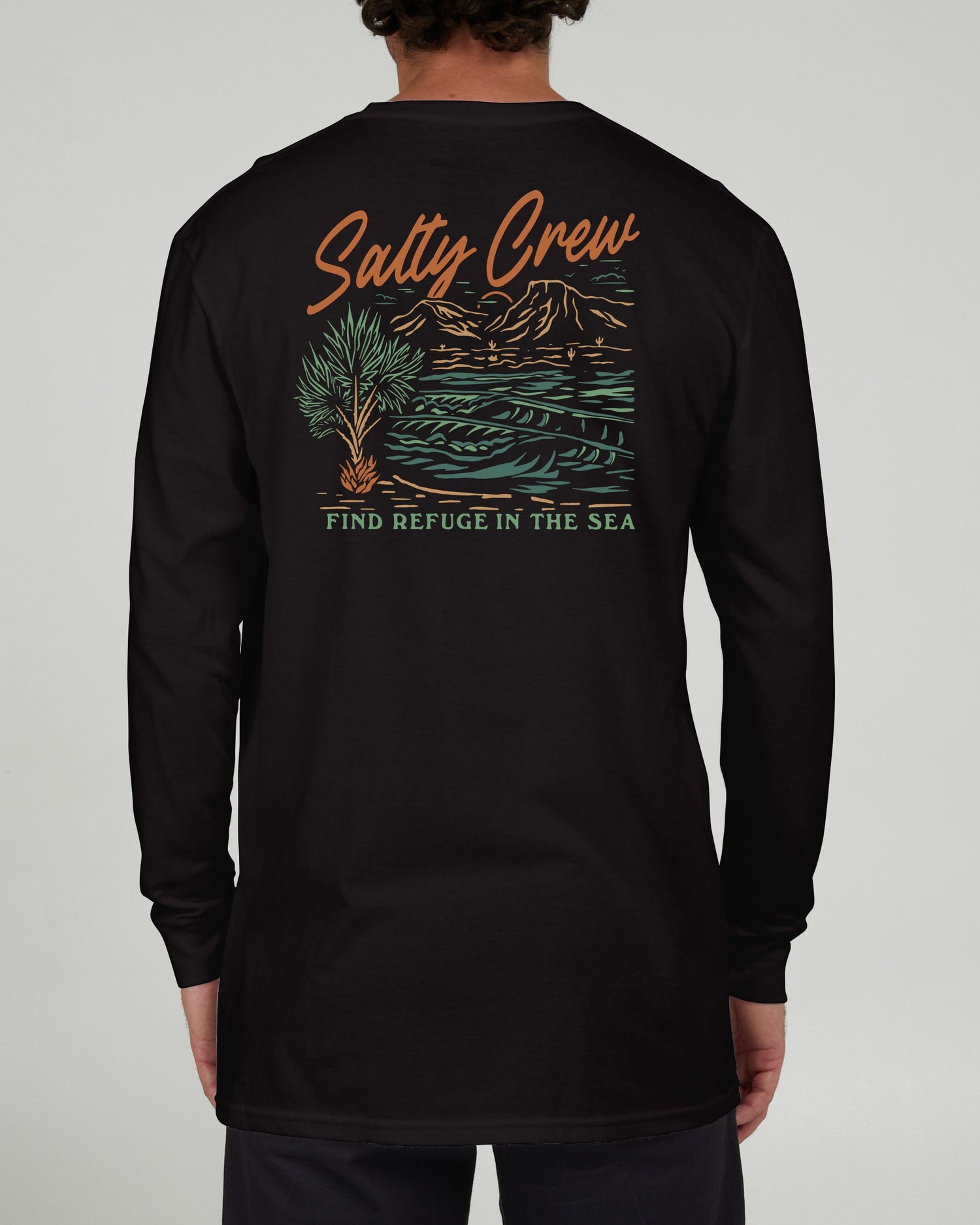 Salty Crew Hombre - Western Waves Classic L/S Tee - Black