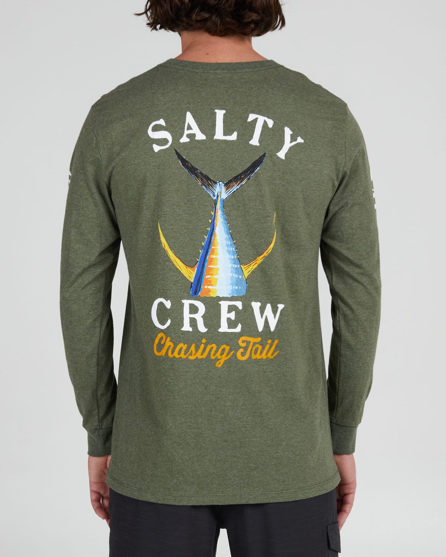 Salty crew T-SHIRTS L/S TAILED L/S - FOREST HEATHER in FOREST HEATHER