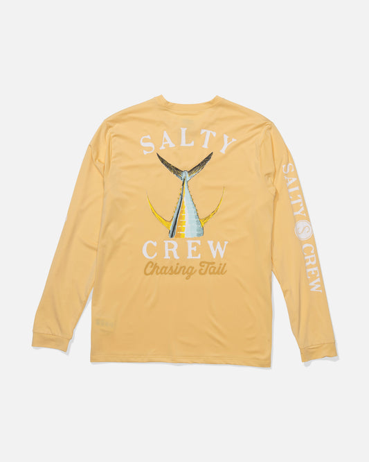 Tailed  L/S Tech Tee Rashguard - Light Orange