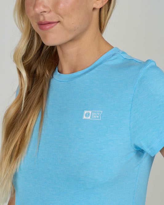 Alpha Tech Tee - Pool Blue