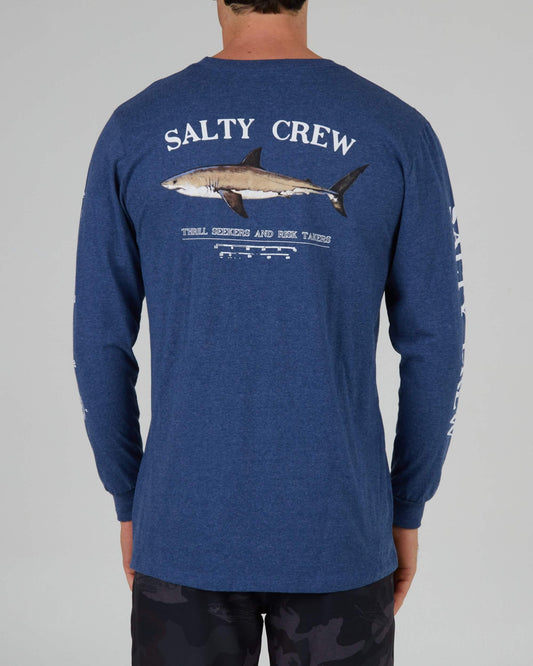 Salty Crew Homens - Bruce L/S Tee - Navy Heather
