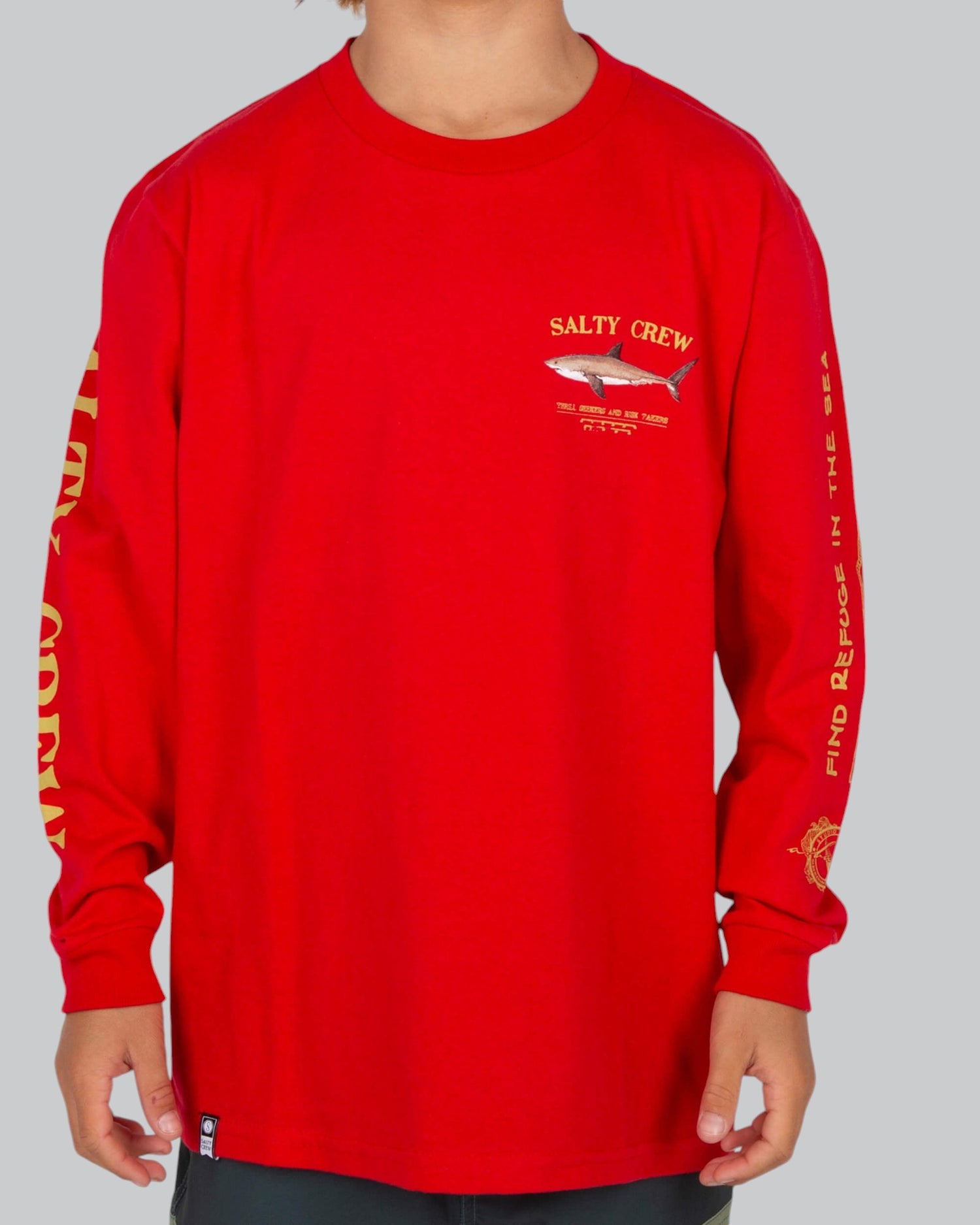 Salty crew Boys Lange mouwen Bruce Rood Boys L/S Tee in Rood