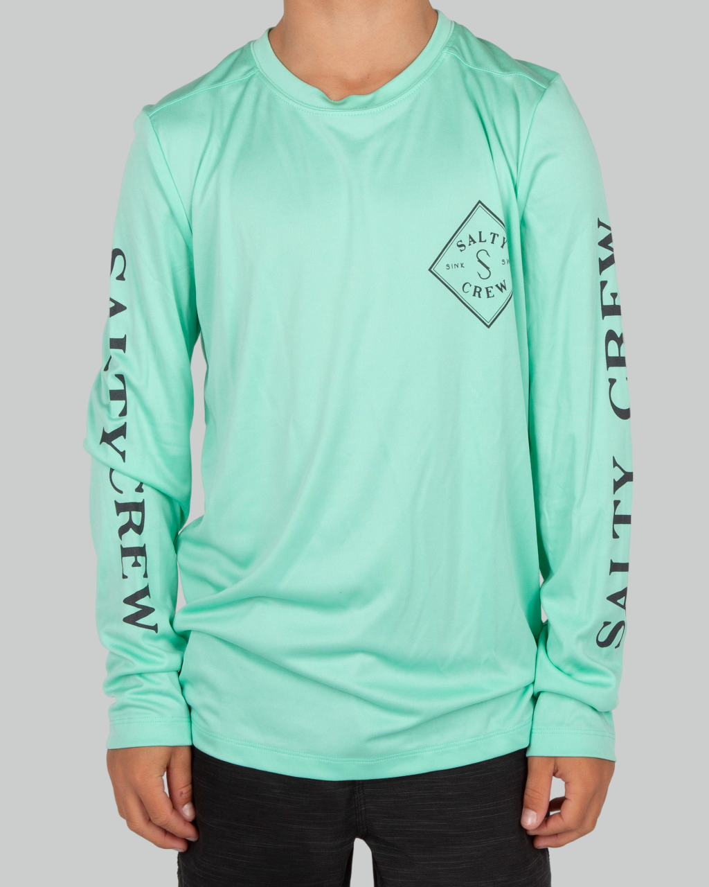 Camiseta solar Tippet Boys L/S - Sea Foam UPF 40+