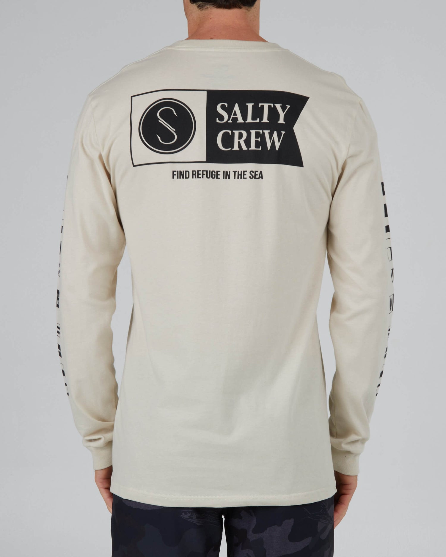 Salty crew T-SHIRTS L/S Alpha Premium L/S Tee - Bone in Bone