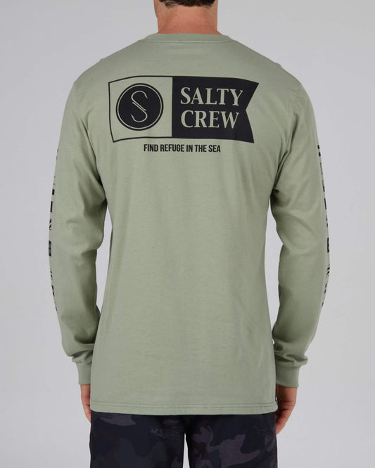 Salty Crew Men - Alpha Premium L/S Tee - Dusty Sag