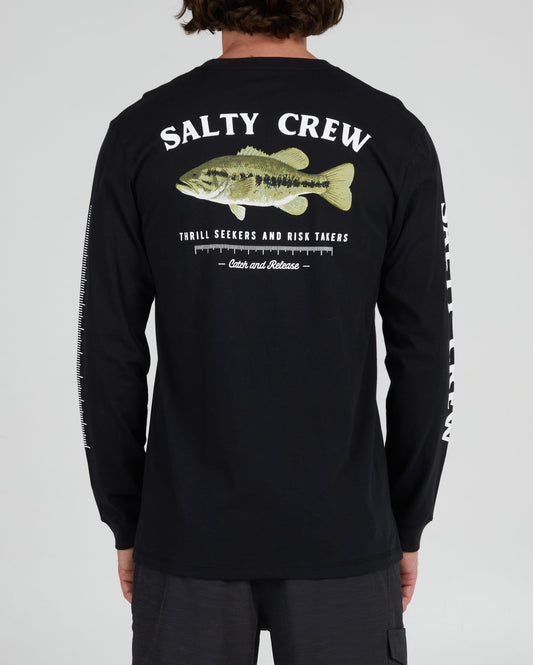 Salty crew T-SHIRTS L/S Bigmouth L/S Tee - Black em Black
