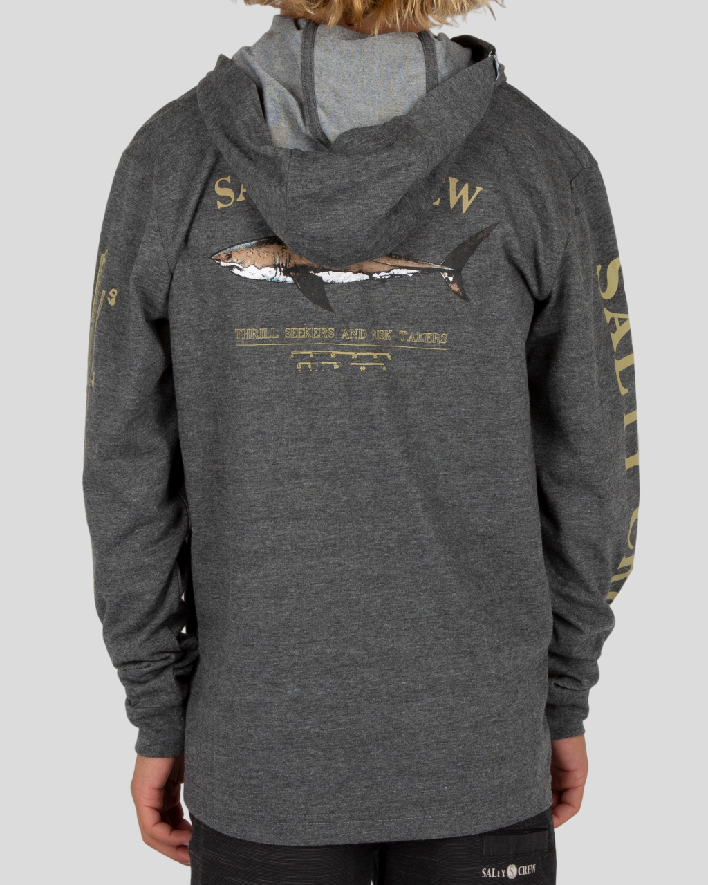 BRUCE BOYS HOOD TECH TEE - Charcoal UPF 40+