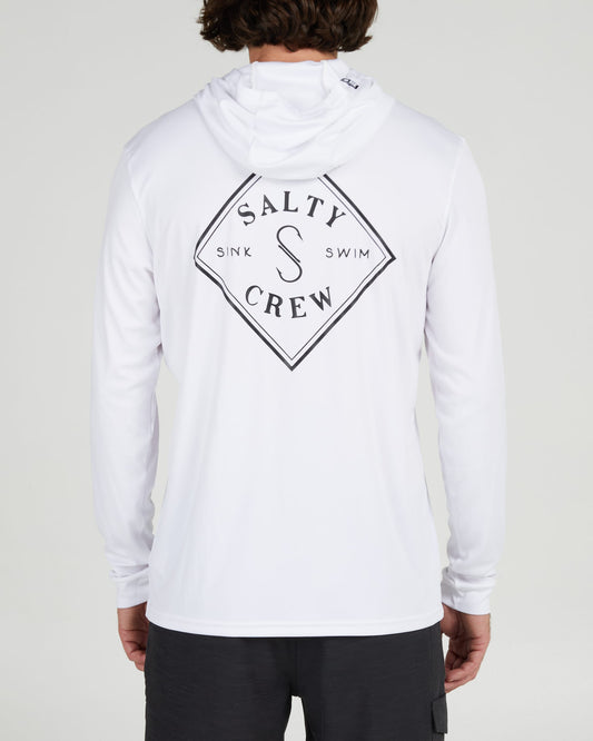 Salty Crew Hombres - Camiseta con capucha Tippet - White