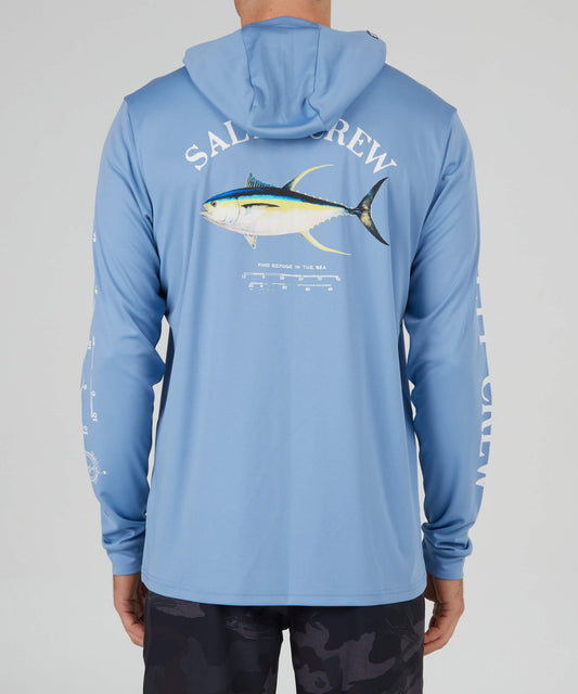 Salty Crew Hombres - Ahi Mount Camiseta con capucha - Marino Blue