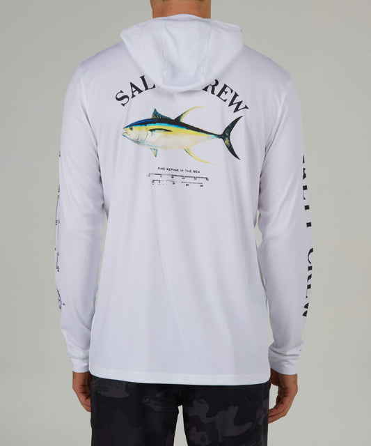 Salty Crew Hombres - Ahi Mount Camiseta con capucha - White