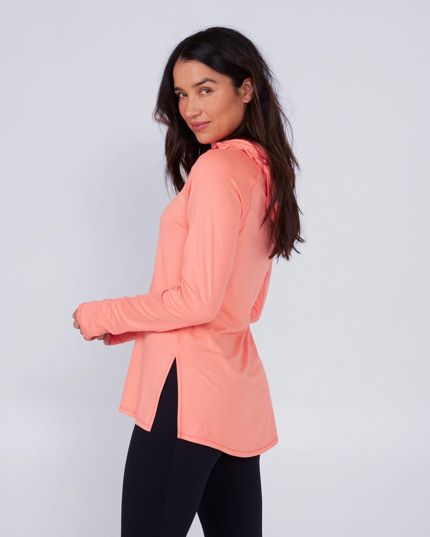 Salty Crew Dames - Thrill Seekers Hooded Sunshirt - Sunrise Coral