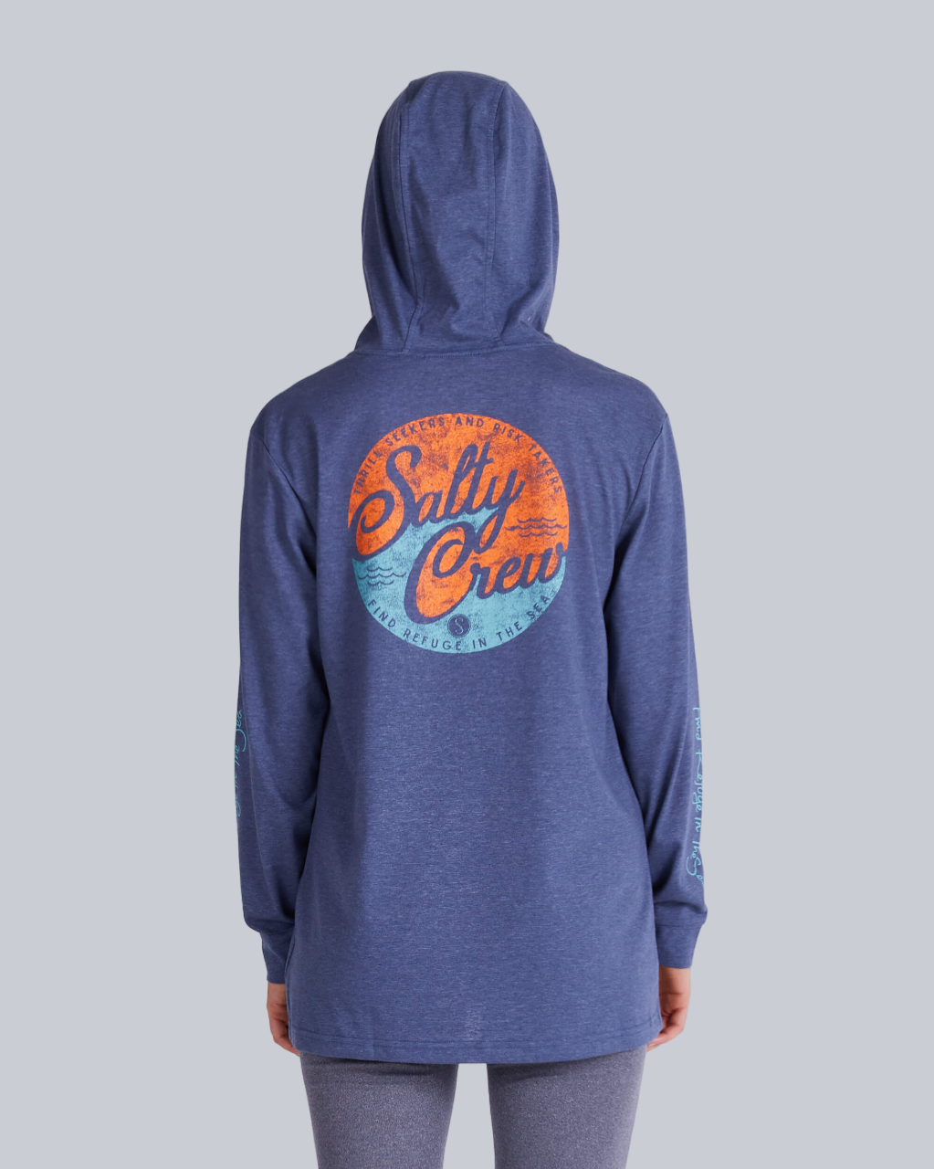 Club Salty Navy Mid Weight  Hoody UPF 40+