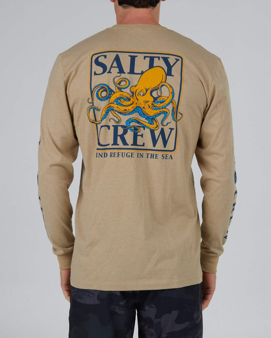 Salty Crew Uomini - Ink Slinger Standard L/S Tee - Khaki Heather