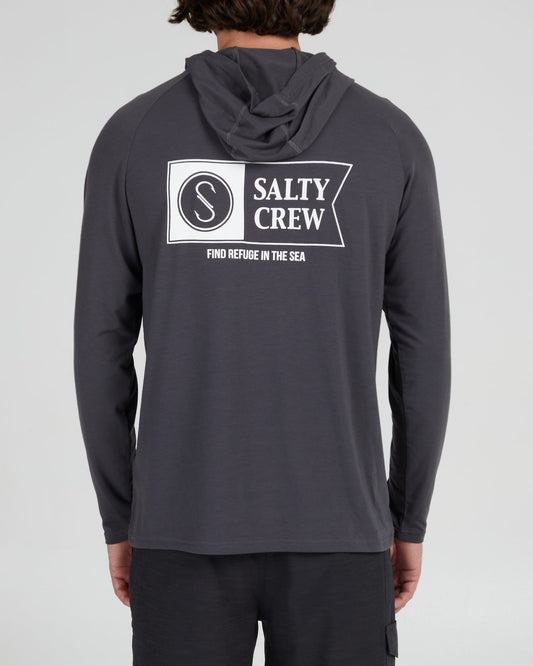 Salty crew PROTECTION SOLAIRE MARINER UV HOOD - Charcoal in Charcoal