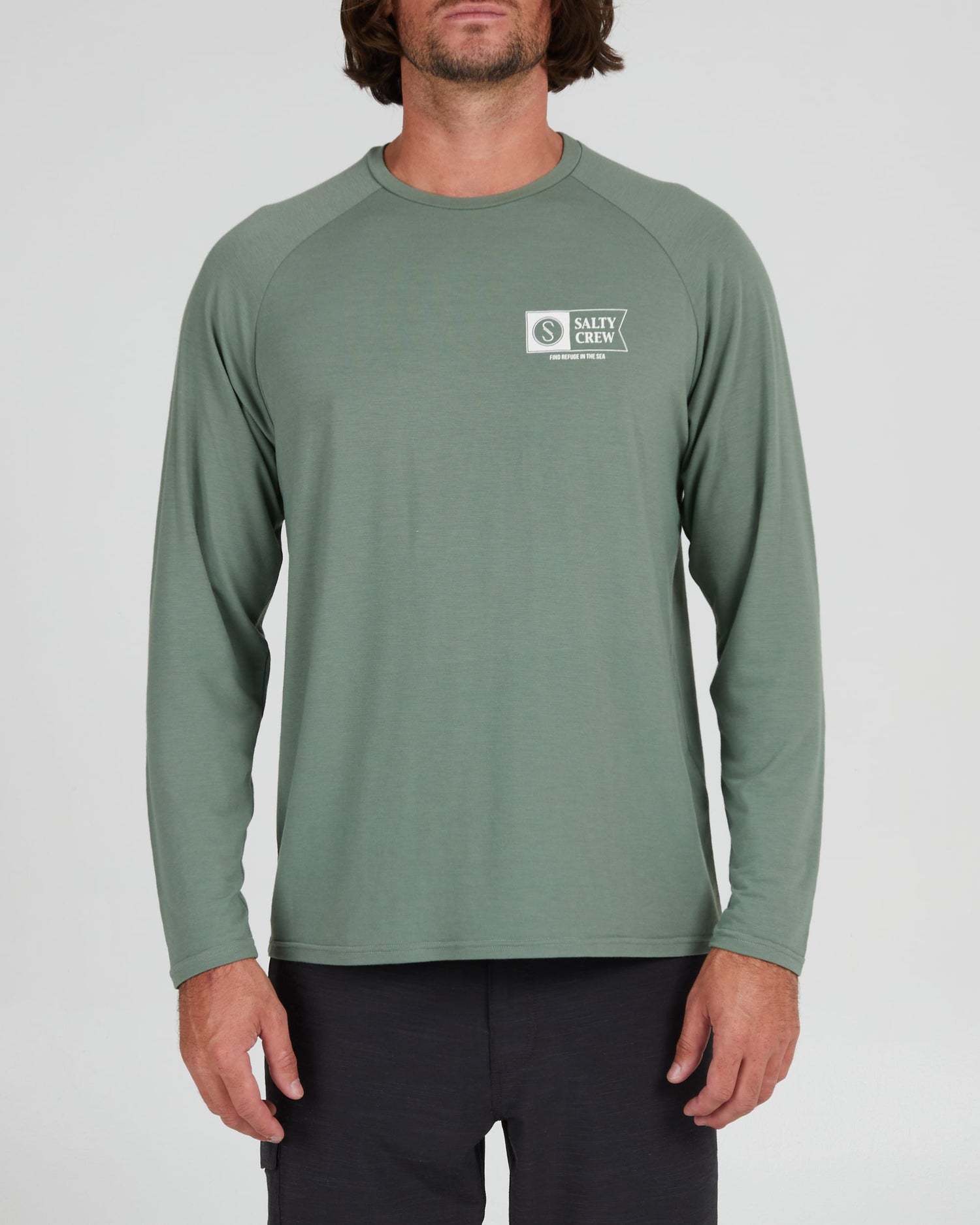 Salty crew SUN PROTECTION MARINER UV L/S - Fatigue in Fatigue