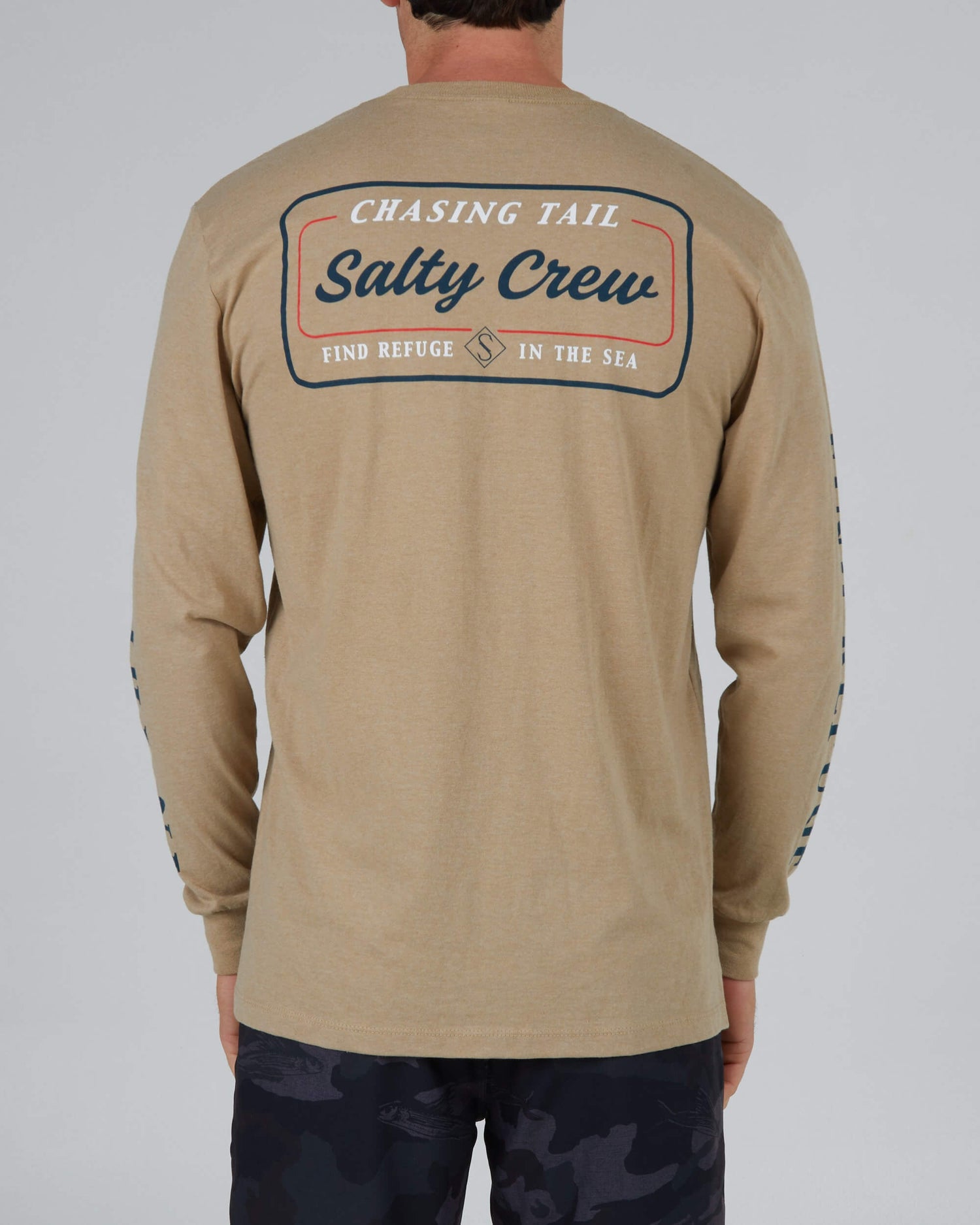 Salty Crew Men - Marina Standard L/S Tee - Khaki Heather