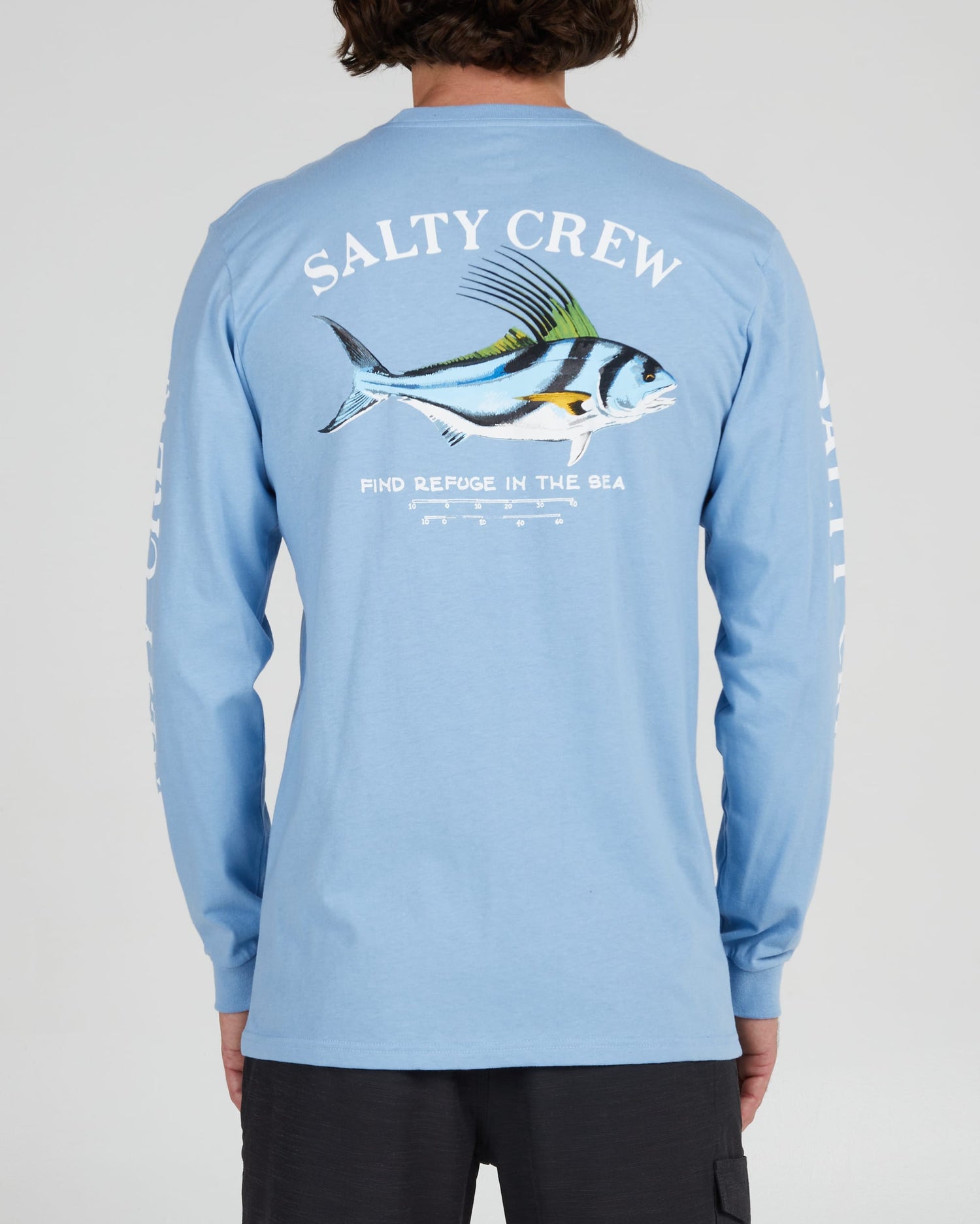 Salty crew T-SHIRTS L/S ROOSTER PREMIUM L/S TEE - MARINE BLUE in MARINE BLUE