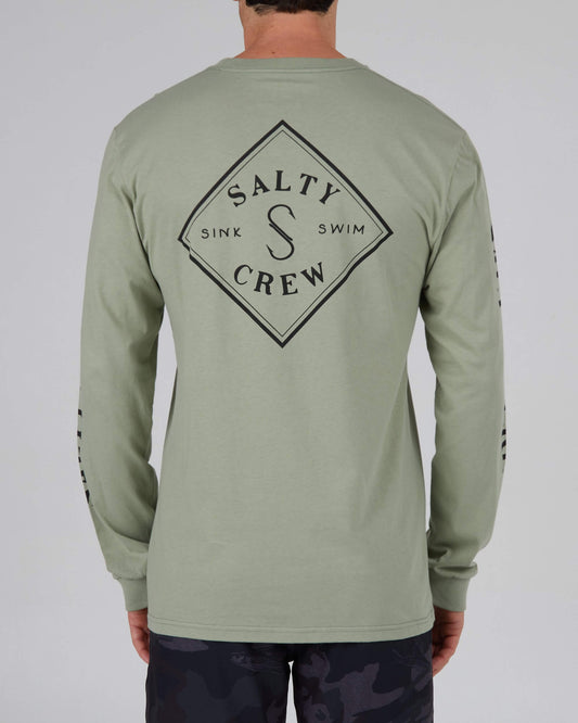 Salty Crew Hommes - Tippet Premium L/S Tee - Dusty Sag