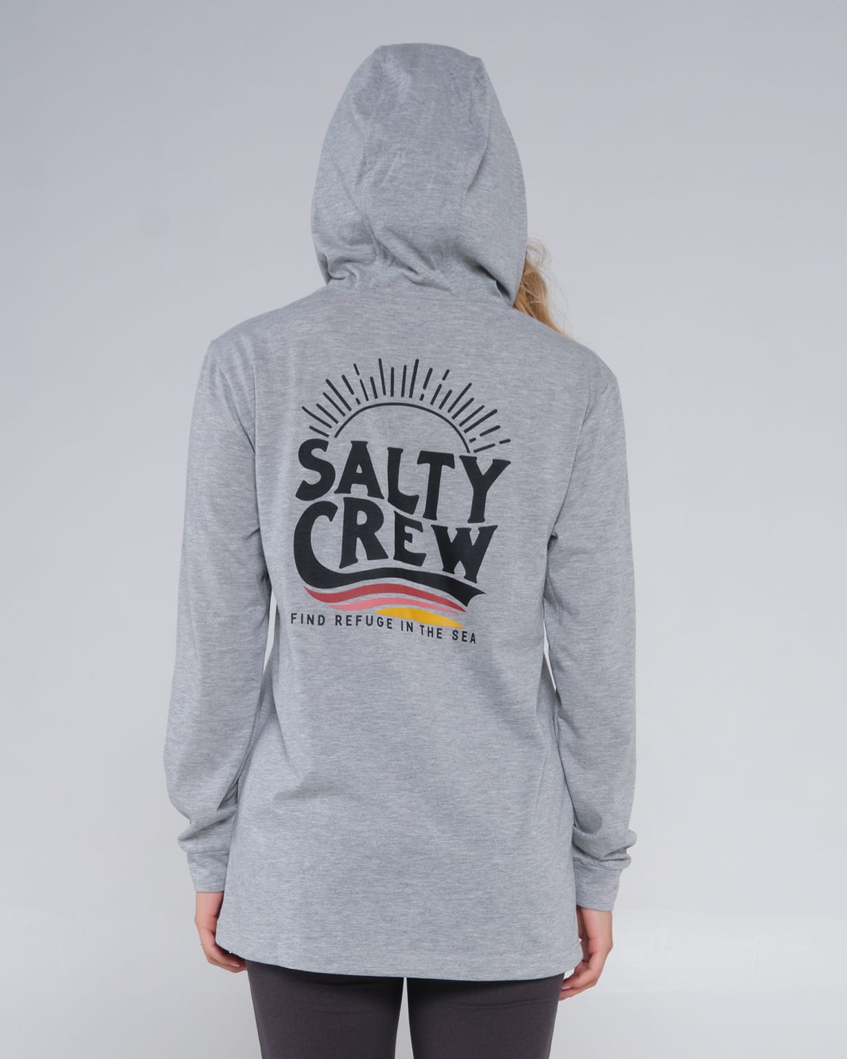 Salty crew SUN PROTECTION THE WAVE MID WEIGHT HOODY - Athletic Heather in Athletic Heather