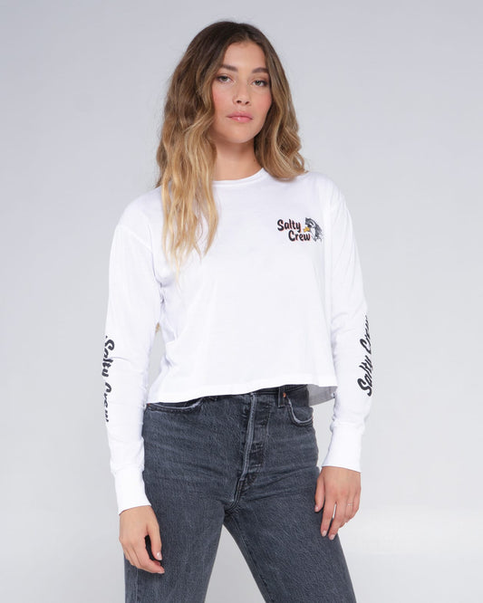 Salty Crew Mujer - Fish N Chips Ls Crop - White