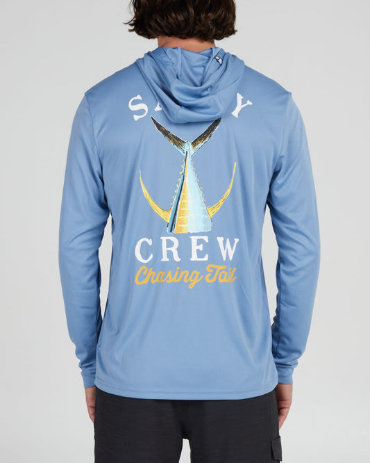 Salty Crew Heren - Tailed Hood Sunshirt - Marine Blue