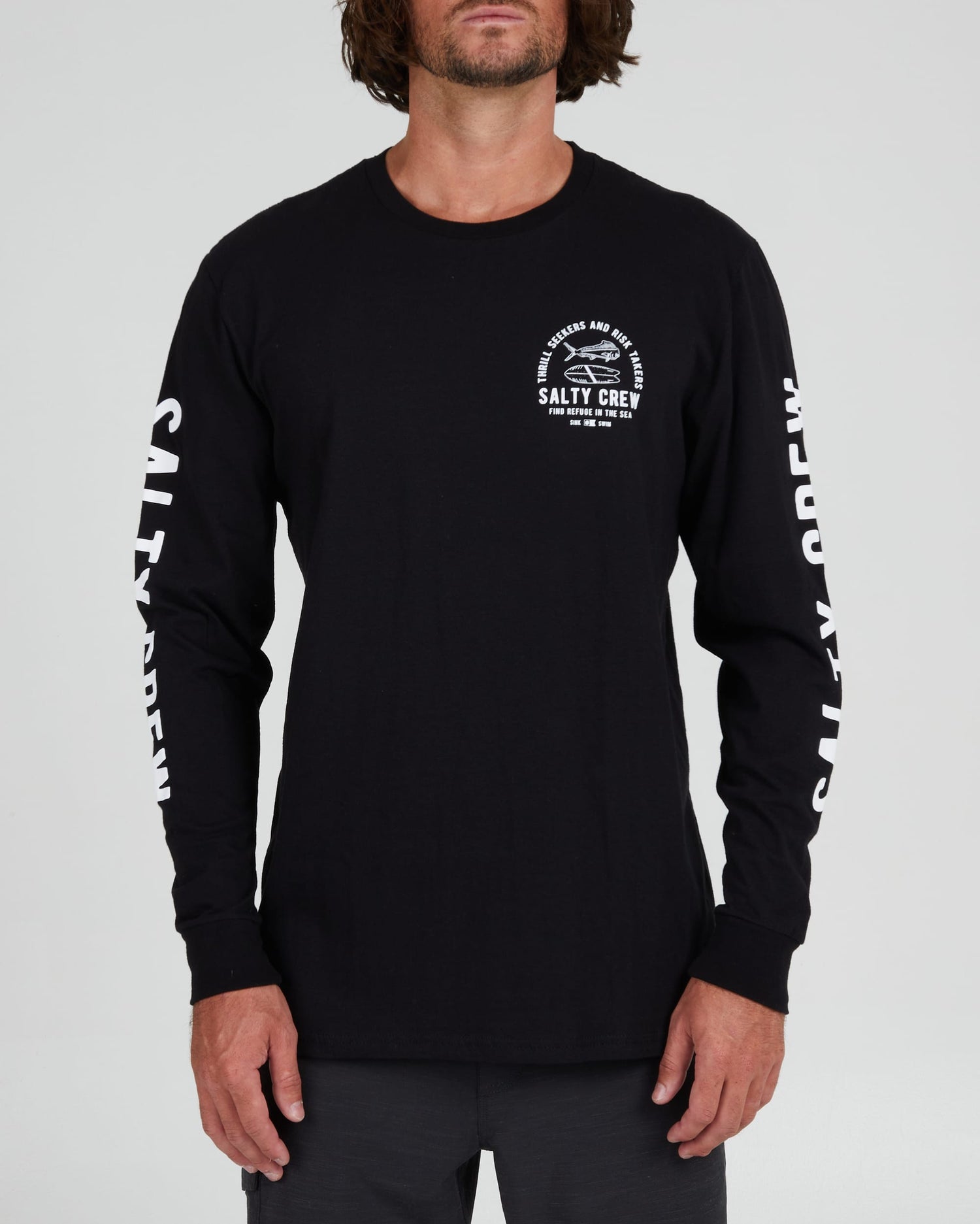 LATERAL LINE STANDARD L/S TEE Black – Salty Crew Europe