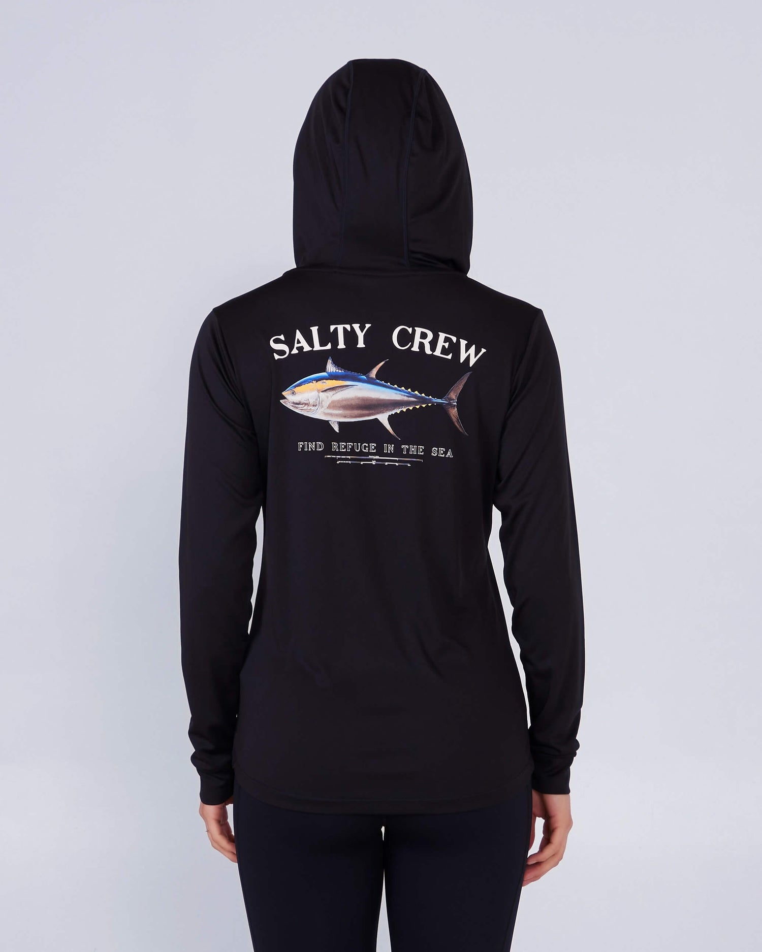 Salty Crew Dames - Groot Blue Hooded Zonneshirt - Black