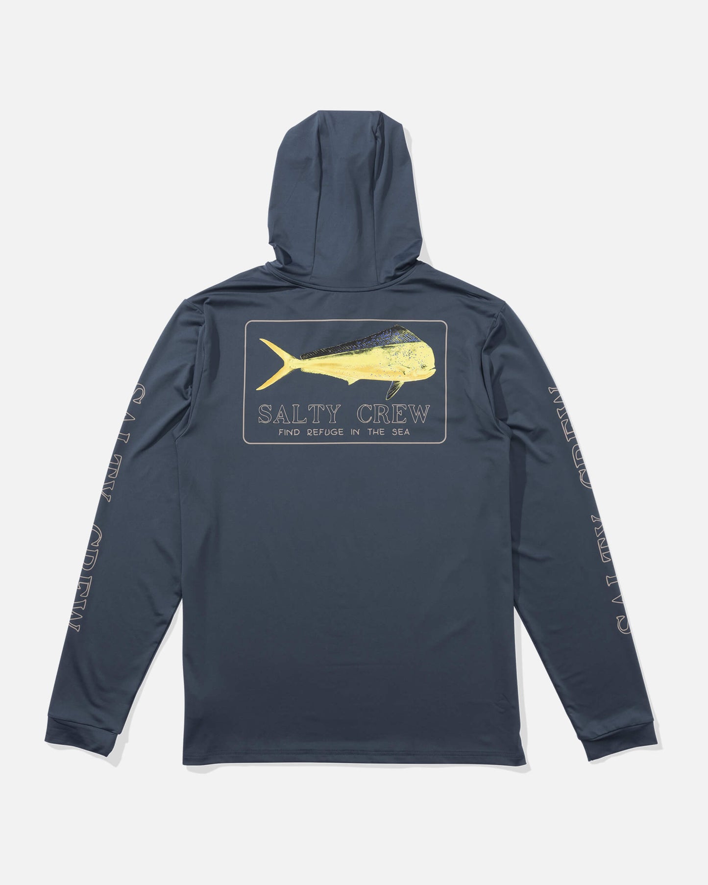 Salty crew ZONBESCHERMING Golden Mahi Hood Zonnehemd - Blue Fin in BLUE FIN