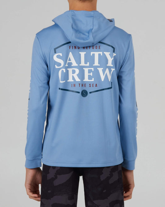 Salty Crew Boys - Skipjack Boys Hood Sunshirt - Marine Blue