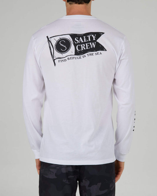 Salty crew T-SHIRTS L/S Pennant Premium L/S Tee - White in White