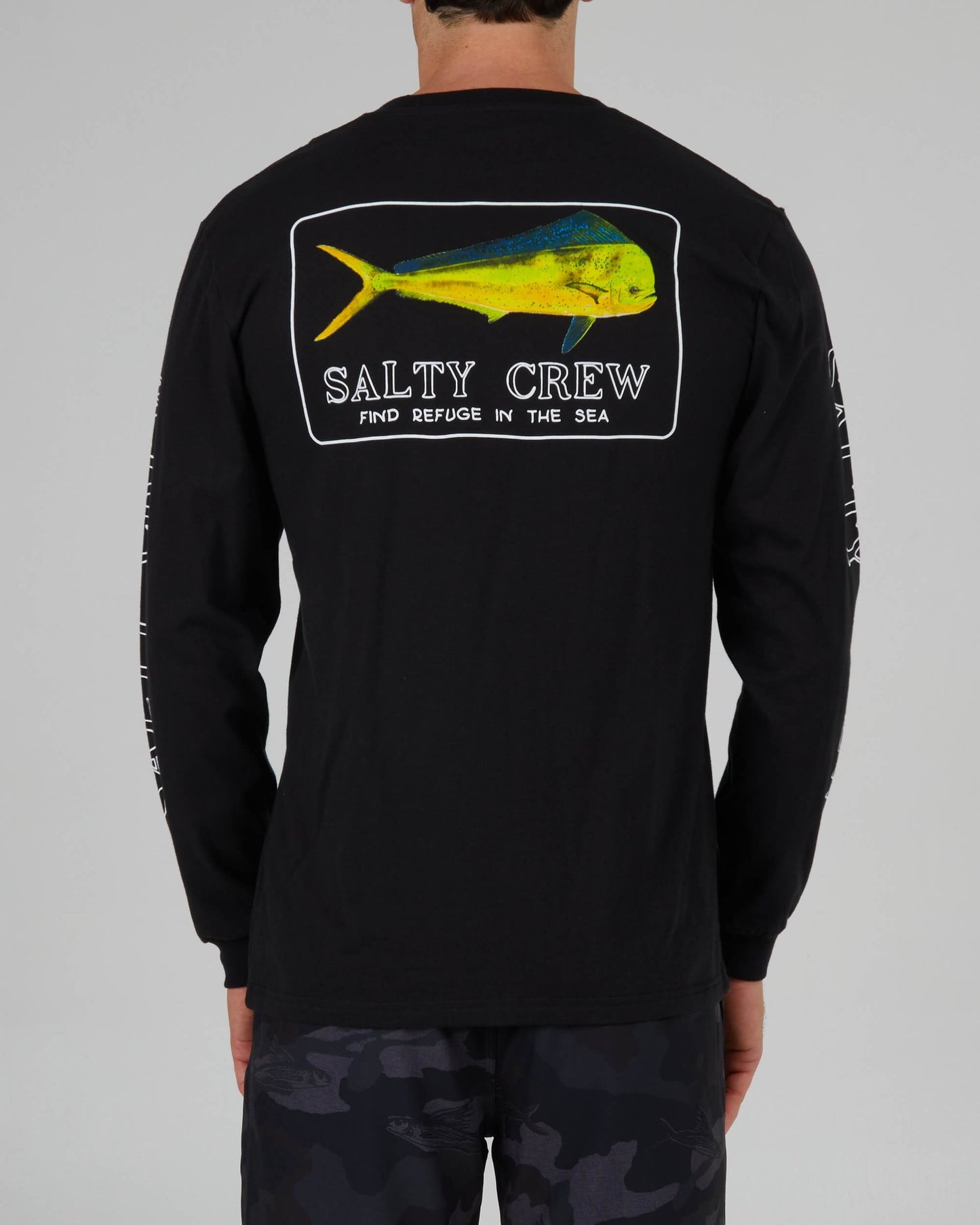 Salty Crew Hombres - Golden Mahi Premium L/S Tee - Black