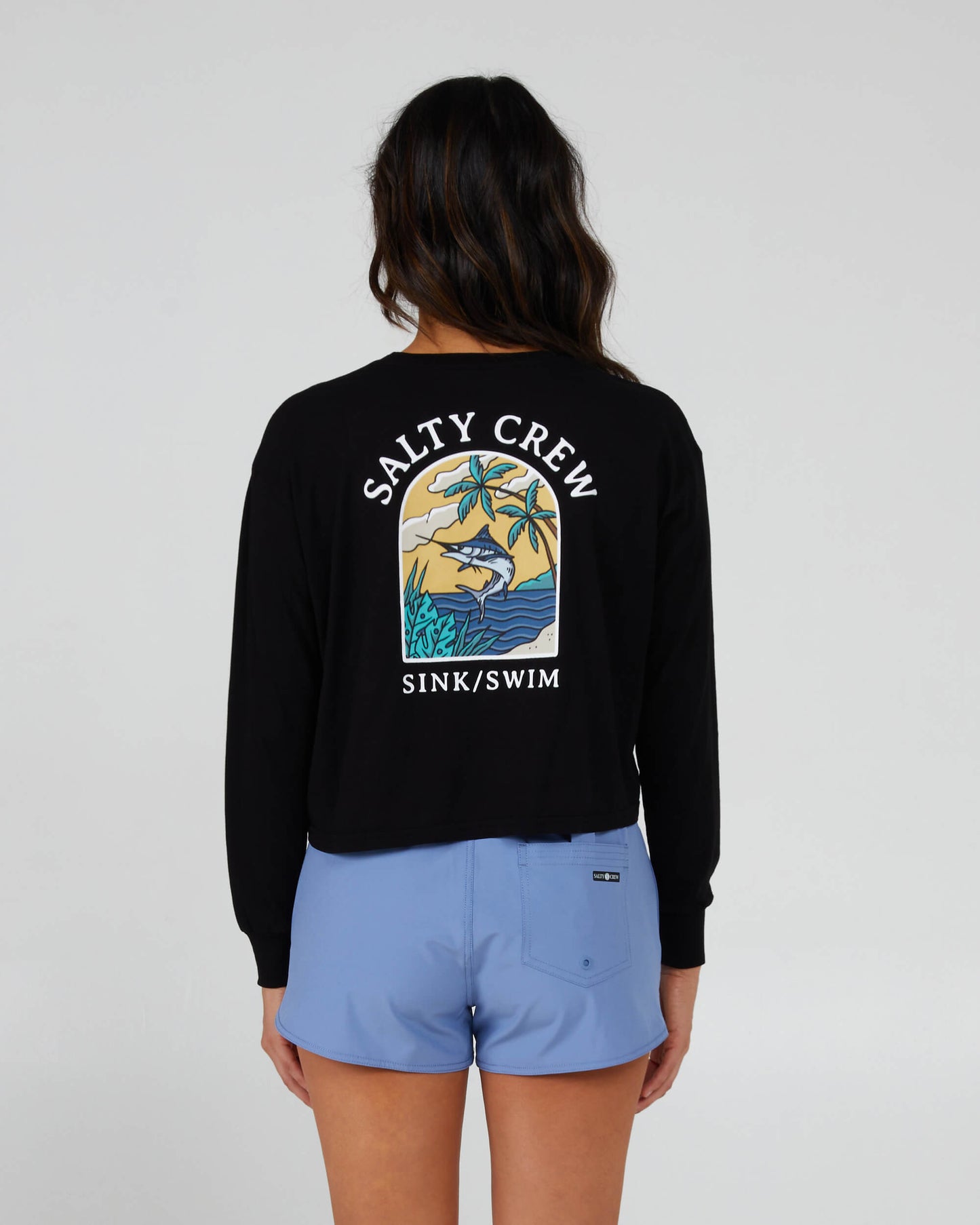 Salty Crew Dames - Sail Away L/S Gewaad Tee - Black