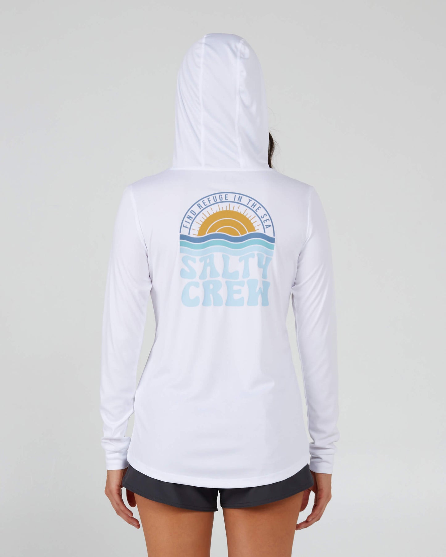 Salty Crew Mujer - Sundown Hooded Sun Shirt - White