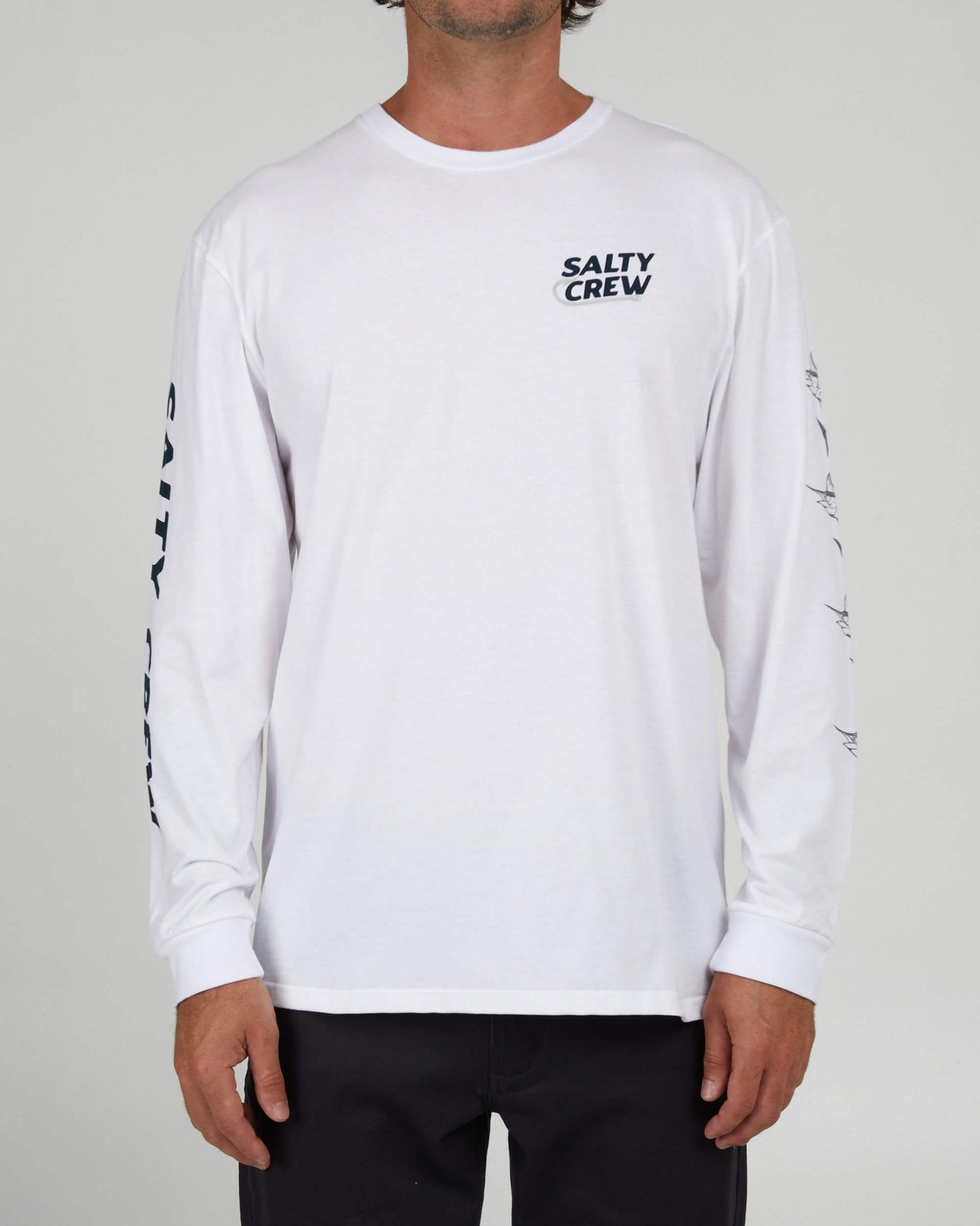 Salty Crew Heren - Hook Up Premium L/S Tee - White