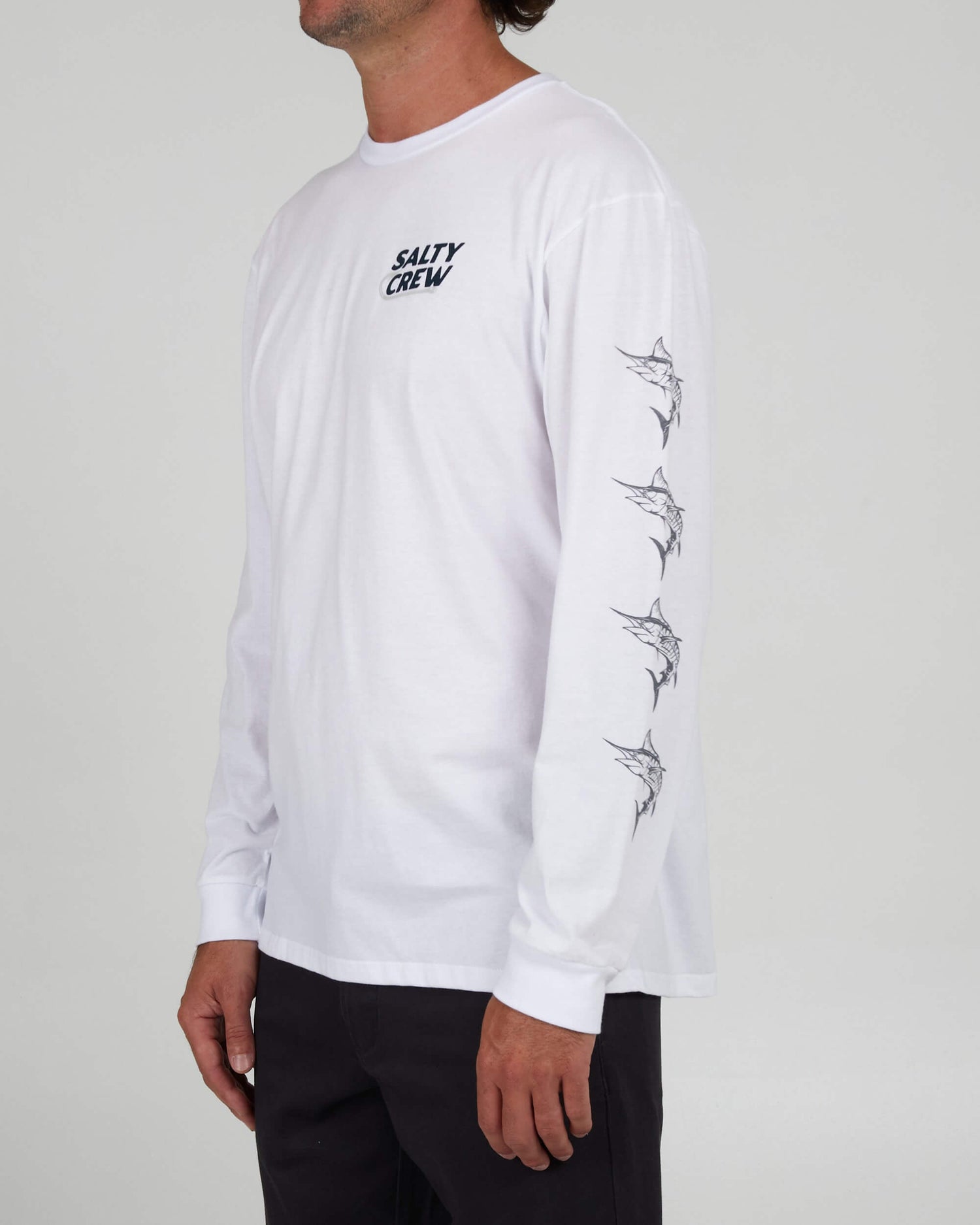 Salty Crew Hombre - Hook Up Premium L/S Tee - White