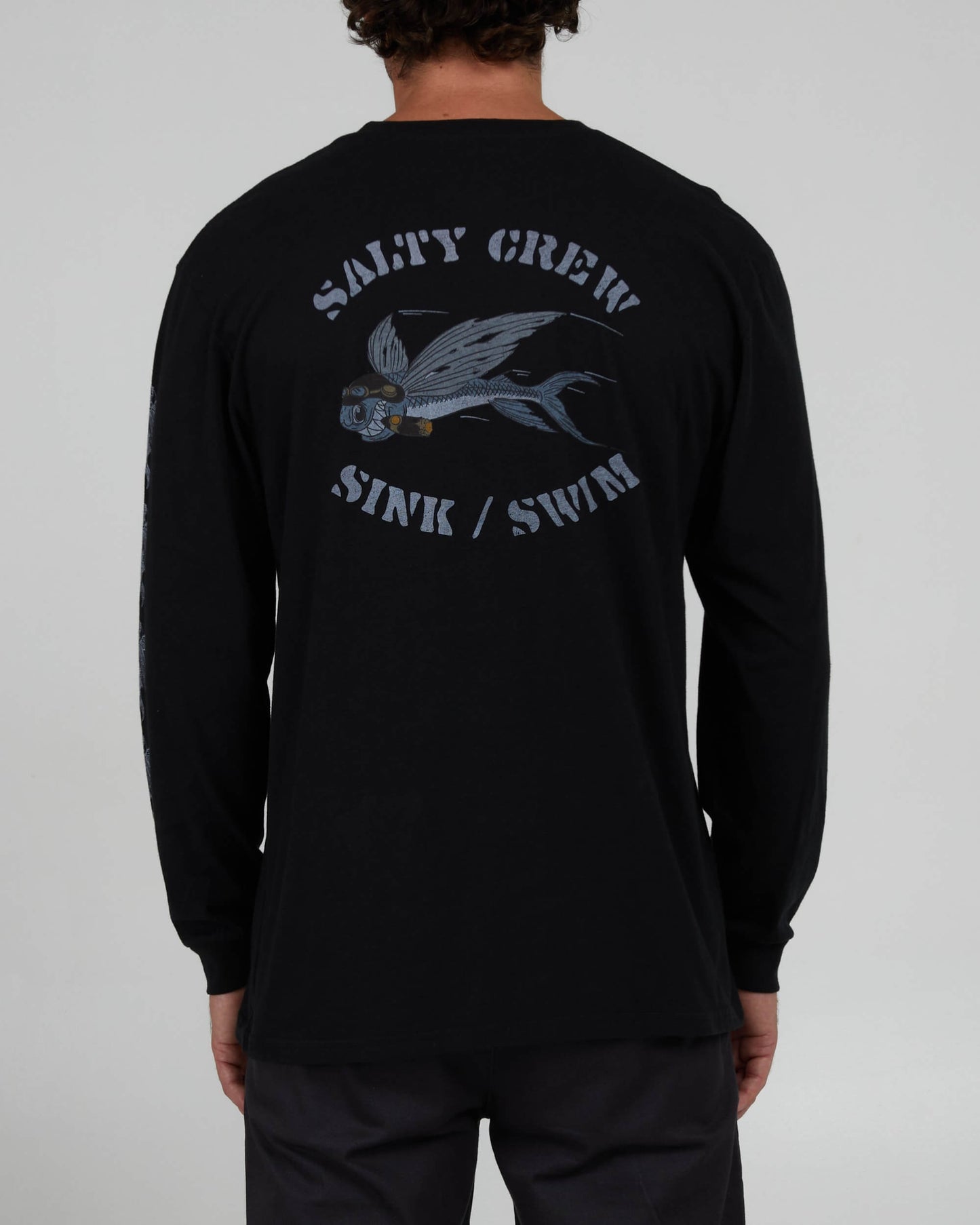 Salty Crew Hombre - Kamikaze Premium L/S Tee - Black