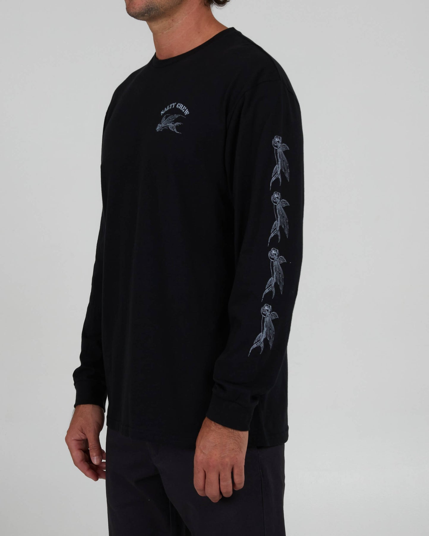 Salty Crew Homem - Kamikaze Premium L/S Tee - Black