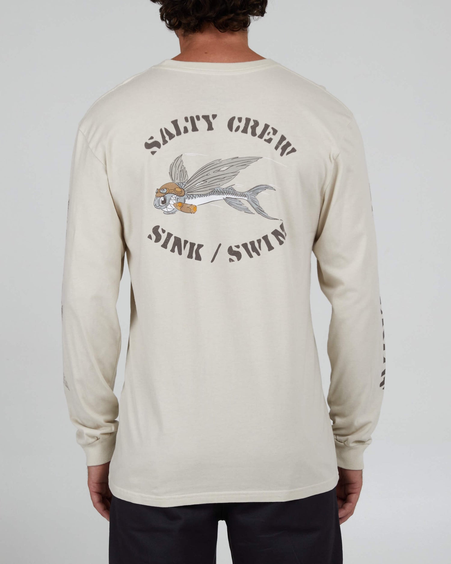 Salty Crew Homem - Kamikaze Premium L/S Tee - Bone