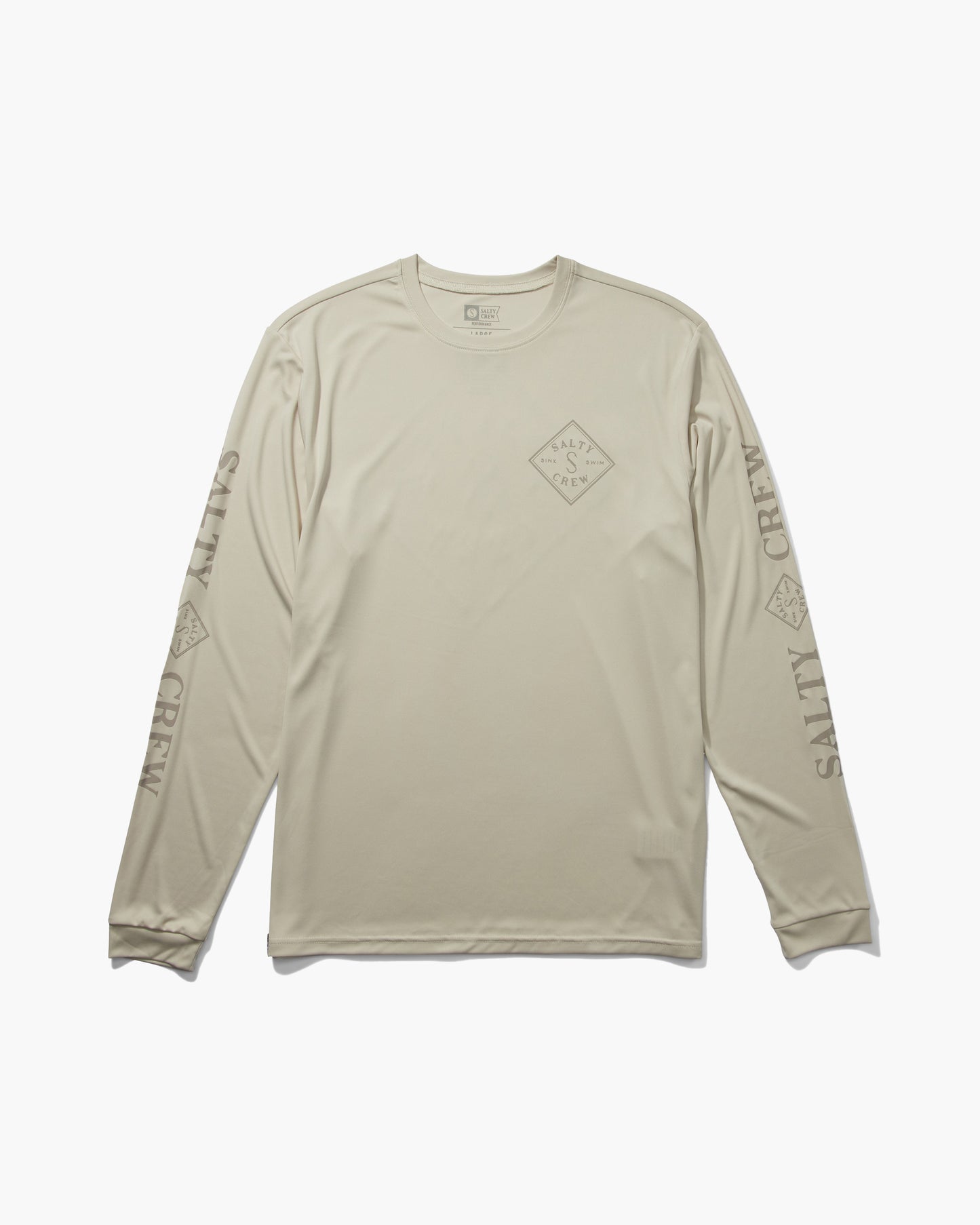 Salty Crew Hombre - Camiseta solar Tippet L/S - Natural Upf 50+