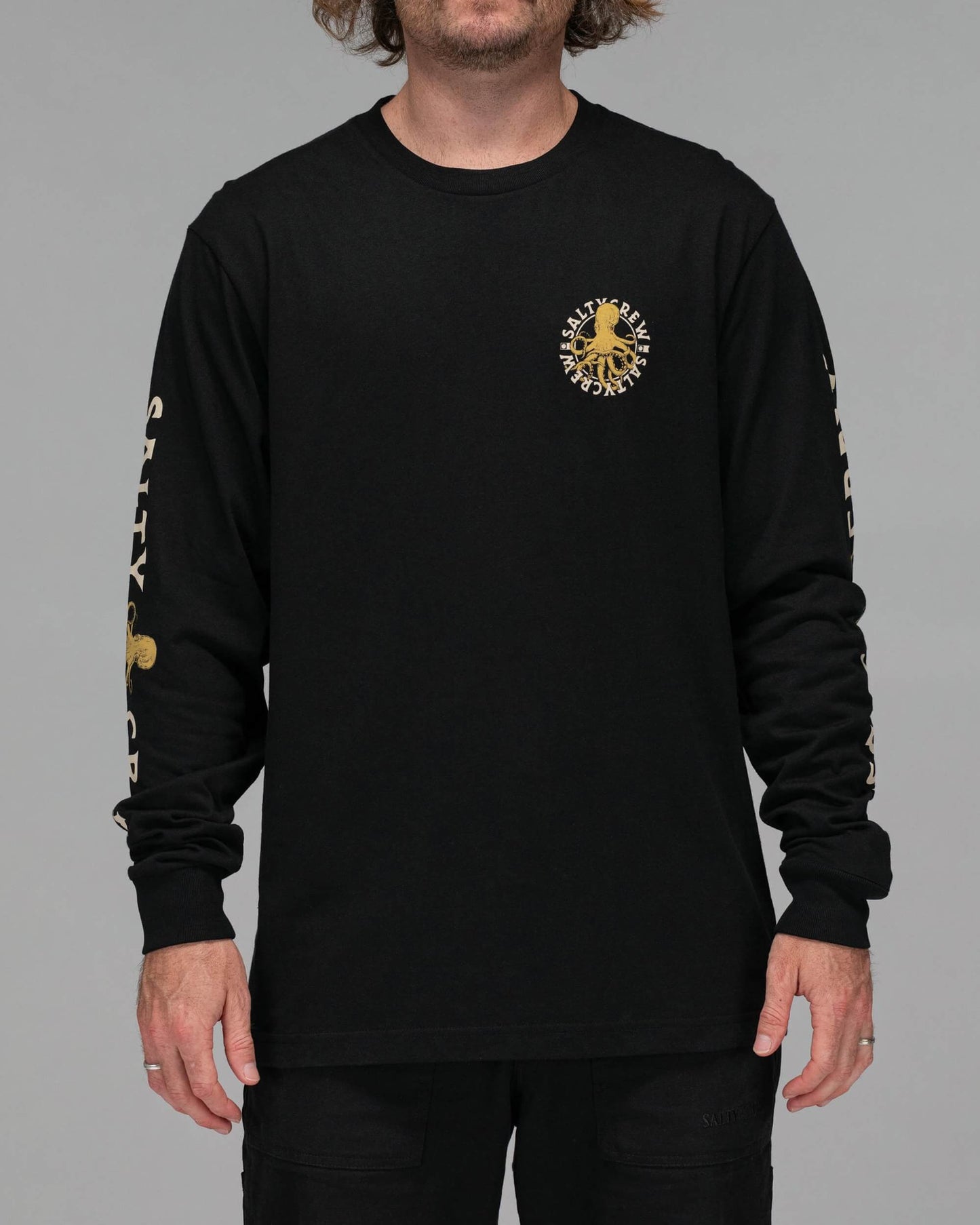 Salty crew T-SHIRTS L/S Tentáculos Premium L/S Tee - Black em Black