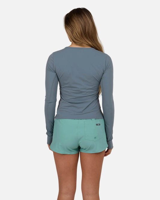 Salty crew SUN PROTECTION Alpha L/S Rashguard - Fin Blue in Fin Blue